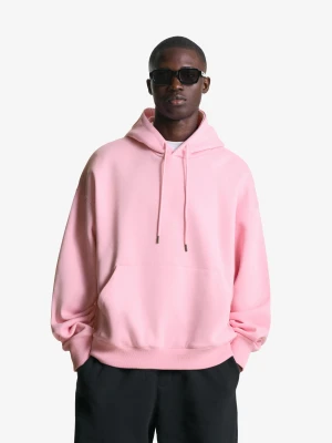 Bershka Bluza Z Kapturem Mężczyzna Różowy