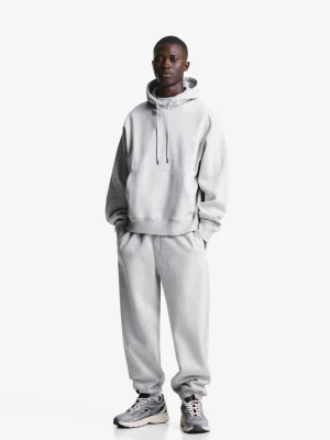 Bershka Bluza Z Kapturem Mężczyzna Szary