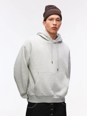 Bershka Bluza Z Kapturem Mężczyzna Szary