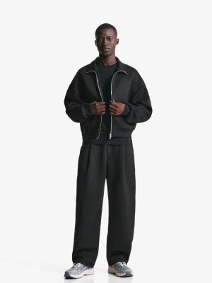 Bershka Bluza Z Suwakiem Mężczyzna Czarny