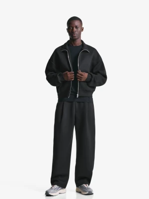 Bershka Bluza Z Suwakiem Mężczyzna Czarny