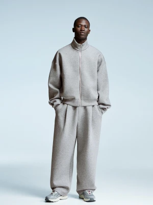 Bershka Bluza Z Suwakiem Mężczyzna Szary