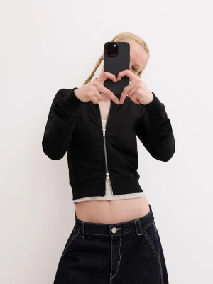 Zdjęcie produktu Bershka Bluza Z Wysokim Kołnierzem I Suwakiem Kobieta Czarny