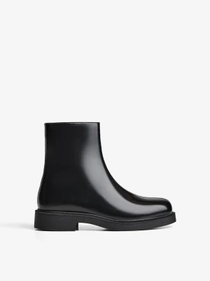 Bershka Botki Mężczyzna Czarny