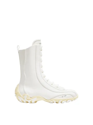 Bershka Botki Sportowe W Bokserskim Stylu Out Of Core Kobieta Biały