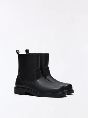 Bershka Botki W Stylu Casual Mężczyzna Czarny
