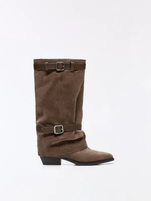 Bershka Botki Z Klamrami Kobieta 1-723