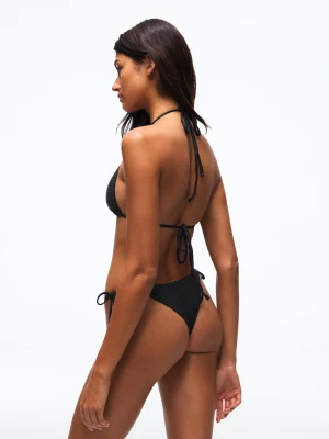 Bershka Brazylijski Dół Od Bikini Ze Strassem Kobieta Czarny