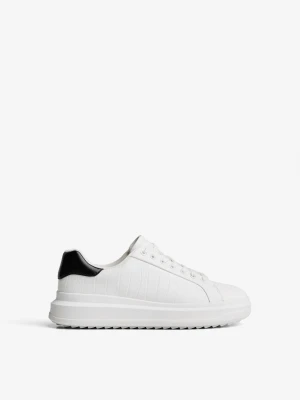 Bershka Buty Sportowe Na Grubej Podeszwie Mężczyzna Biały