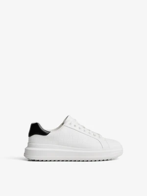 Bershka Buty Sportowe Na Grubej Podeszwie Mężczyzna Biały