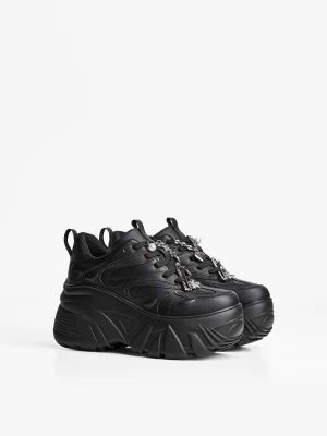 Bershka Buty Sportowe Na Platformie Xl Kobieta Czarny
