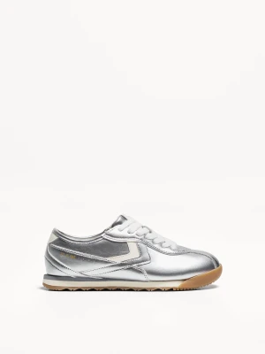 Bershka Buty Sportowe Retro Kobieta Srebrny