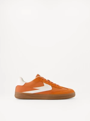 Bershka Buty Sportowe Retro Mężczyzna Pomarańczowy