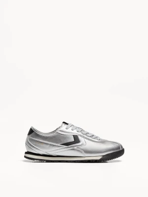 Bershka Buty Sportowe Retro Mężczyzna Srebrny