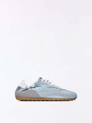 Bershka Buty Sportowe W Stylu Retro Mężczyzna Niebieski