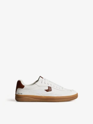 Bershka Buty Sportowe W Stylu Retro Ze Zwierzęcym Wzorem Kobieta Biały