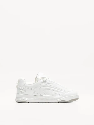 Bershka Buty Sportowe Z Grubej Tkaniny Technicznej Mężczyzna Biały