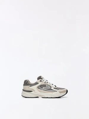 Bershka Buty Sportowe Z Łączonych Materiałów Mężczyzna Szary