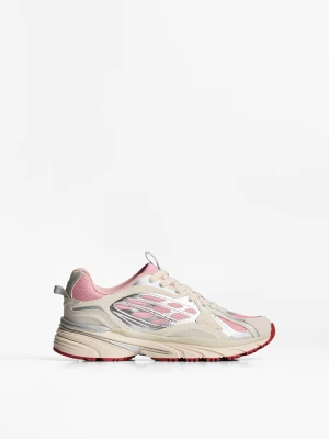Bershka Buty Sportowe Z Wieloma Elementami Kobieta Różowy