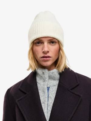 Bershka Czapka Beanie Basic Kobieta Kremowy