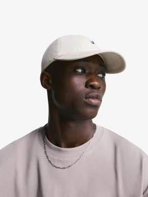 Bershka Czapka Z Haftem Mężczyzna Kremowy