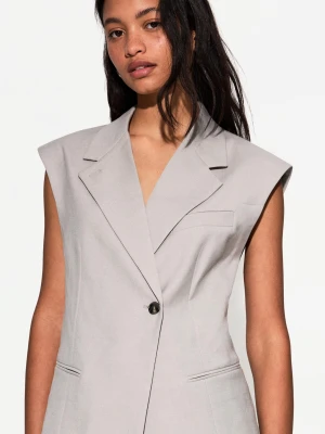 Zdjęcie produktu Bershka Long Waistcoat Kobieta Grey