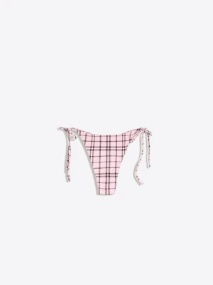 Bershka Dół Od Bikini W Kratę Kobieta Różowy