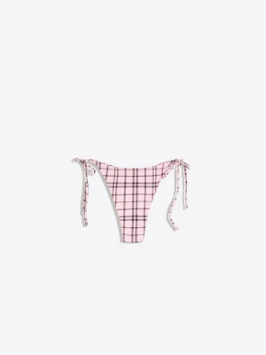 Bershka Dół Od Bikini W Kratę Kobieta Różowy