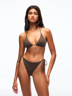 Bershka Dół Od Bikini Z Kokardą Kobieta Brązowy