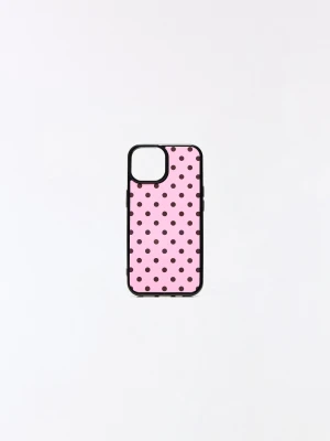 Bershka Etui Na Telefon W Kropki Kobieta Iphone 17 Pro Różowy