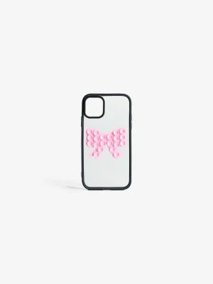 Bershka Etui Na Telefon Z Kokardą I Przyssawką Kobieta Różowy