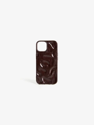 Bershka Etui Na Telefon Z Teksturą Kobieta Brązowy