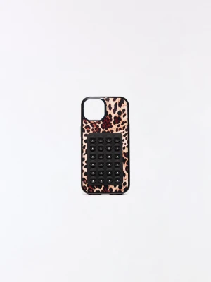 Bershka Etui Na Telefon Ze Zwierzęcym Nadrukiem Z Przyssawkami Kobieta Iphone 17 Czarny