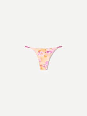 Bershka Figi Od Bikini W Kwiaty Kobieta Różowy