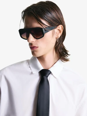 Bershka Gładki Krawat Mężczyzna Czarny