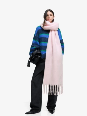Bershka Gładki Szalik Kobieta Różowy