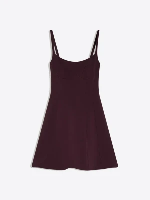 Bershka Gorsetowa Sukienka Mini Kobieta Fioletowy