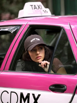 Bershka Haftowana Czapka Kobieta Brązowy