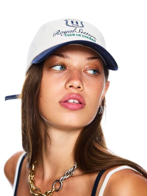 Bershka Haftowana Czapka Kobieta Granatowy