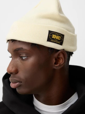 Bershka Haftowana Czapka Mężczyzna Kremowy