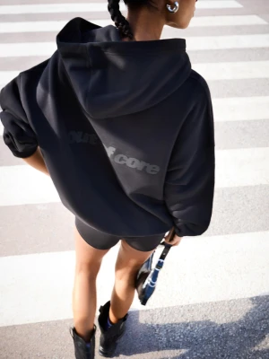 Bershka Bluza Z Kapturem I Logo Out Of Core Kobieta Czarny