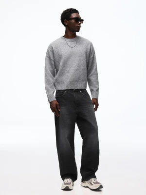 Bershka Jeansy Baggy Mężczyzna Czarny