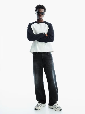 Bershka Jeansy Baggy Mężczyzna Czarny