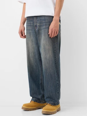 Bershka Jeansy Baggy Mężczyzna Niebieski