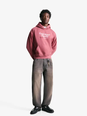 Bershka Jeansy Balloon Fit Baggy Mężczyzna Brązowy