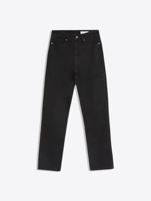 Bershka Jeansy Mom Fit Kobieta Czarny