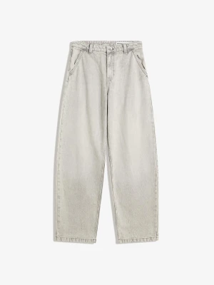 Bershka Jeansy O Kroju Baggy Balloon Kobieta Szary