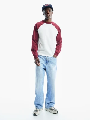 Bershka Jeansy O Kroju Baggy Mężczyzna Jasnoniebieski