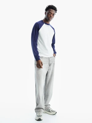 Bershka Jeansy O Kroju Baggy Mężczyzna Szary