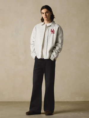 Bershka Jeansy O Kroju Flare Straight Mężczyzna Czarny